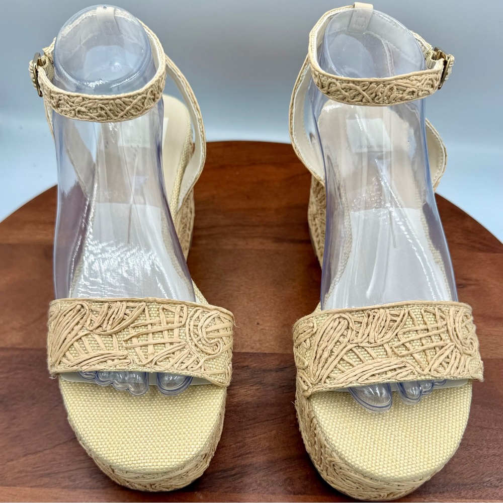 Dolce Vita Talisa Platform Wedge Sandal Natural Macrame‎ Womens 10 Resortwear
